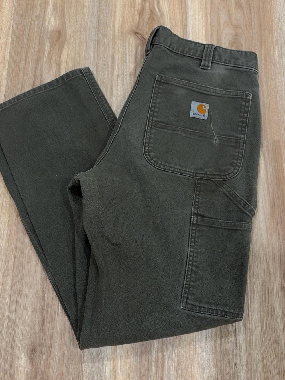 00s grey Carhartt work pants.
